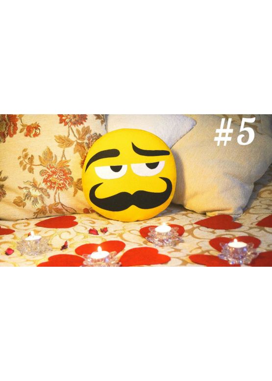 ПОДУШКА-СМАЙЛИК EMOJI #5 Усатый нянь заказать online