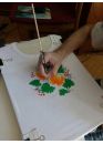 Стильная белая футболка с цветочным принтом Drozd. Ручная роспись! заказать online